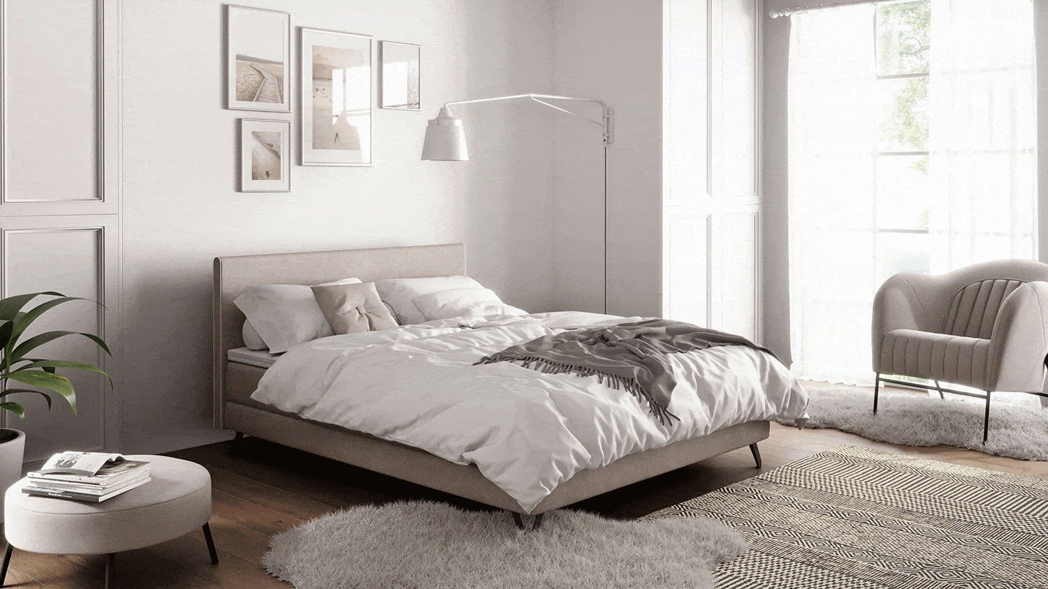Boxspringbett Ottawa-Nussbraun-zeottexx-schlafen