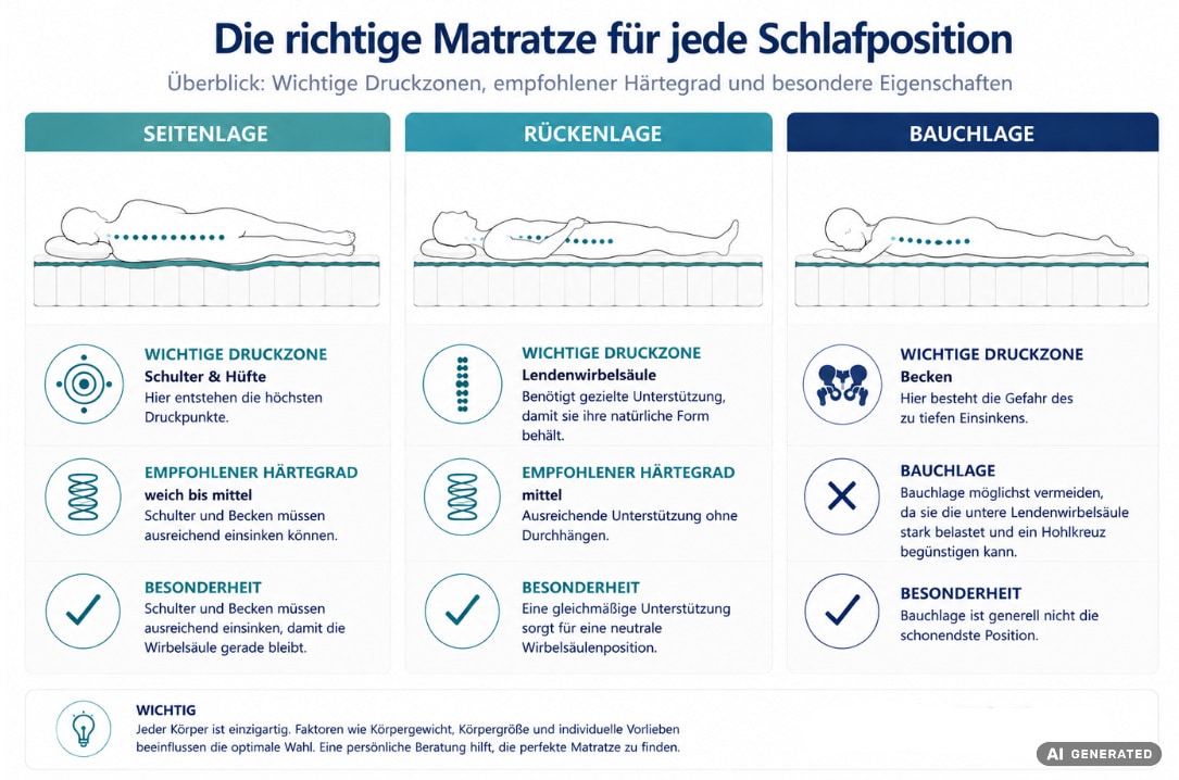 Lebensdauer verschiedener Matratzentypen im Vergleich von 5 bis 10 Jahren. zeottexx-schlaffen